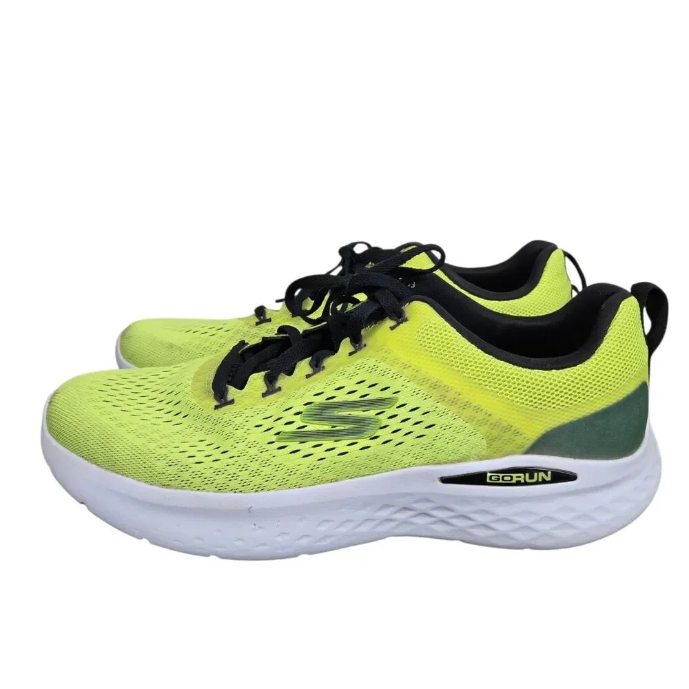 Skechers Go Run Lite Men's Sneakers Trainers 10 Neon Yellow Black Athletic